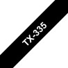 Banda laminata Original Brother White on Clear, TX335, pentru E105|E110|H100|H101|H105|H110|H111|P300|128|200|1000|1010|1090|110