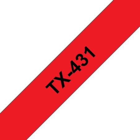 Banda laminata Original Brother Black on Red, TX335, pentru E105|E110|H100|H101|H105|H110|H111|P300|128|200|1000|1010|1090|1100|