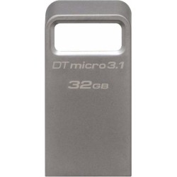 MEMORIE USB 3.1 KINGSTON 32 GB, profil mic, carcasa metalic, argintiu, "DTMC3/32GB" (timbru verde 0.03 lei)