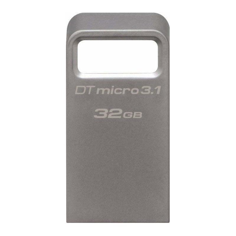 MEMORIE USB 3.1 KINGSTON 32 GB, profil mic, carcasa metalic, argintiu, "DTMC3/32GB" (timbru verde 0.03 lei)