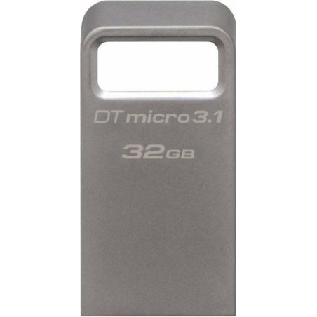 MEMORIE USB 3.1 KINGSTON 32 GB, profil mic, carcasa metalic, argintiu, "DTMC3/32GB" (timbru verde 0.03 lei)