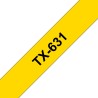 Banda laminata Original Brother Black on Yellow, TX631, pentru P-TOUCH QL-1100|QL-800|QL-810|QL-1050|QL-1060|QL-500|QL-560|QL-57