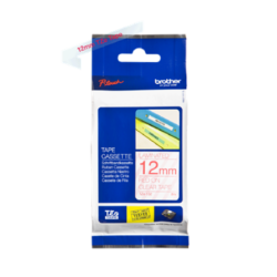 Banda laminata Original Brother Red on Clear, TZE132, pentru E105|E110|H100|H101|H105|H110|H111|P300|128|200|1000|1010|1090|1100