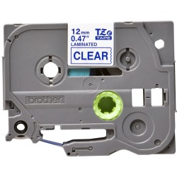 Banda laminata Original Brother Blue on Clear, TZE133, pentru E105|E110|H100|H101|H105|H110|H111|P300|128|200|1000|1010|1090|110