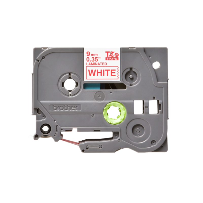 Banda laminata Original Brother Red on White, TZE222, pentru E105|E110|H100|H101|H105|H110|H111|P300|128|200|1000|1010|1090|1100