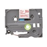 Banda laminata Original Brother Red on White, TZE232, pentru E105|E110|H100|H101|H105|H110|H111|P300|128|200|1000|1010|1090|1100