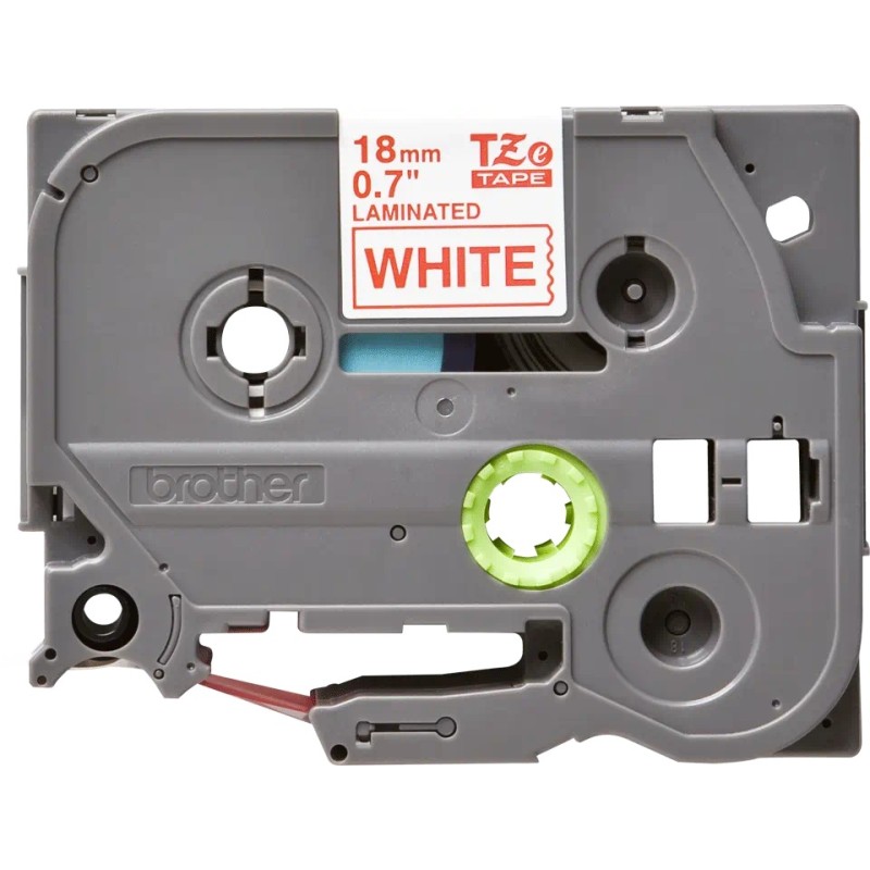 Banda laminata Original Brother Red on White, TZE242, pentru D400|D450|E300|H300|18R|300|310|320|340|1300|1700|1750|1760|1800|18
