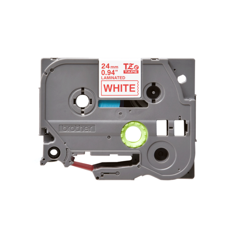 Banda laminata Original Brother Red on White, TZE252, pentru D600|E500|E550|H500|P700|P710|P750|330|350|520|540|580|1400|1500|16