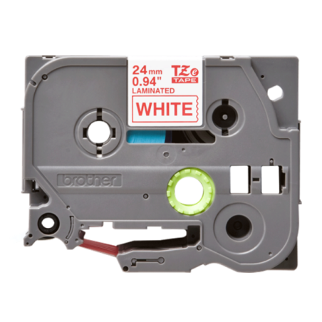 Banda laminata Original Brother Red on White, TZE252, pentru D600|E500|E550|H500|P700|P710|P750|330|350|520|540|580|1400|1500|16