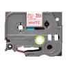 Banda laminata Original Brother Red on White, TZE252, pentru D600|E500|E550|H500|P700|P710|P750|330|350|520|540|580|1400|1500|16