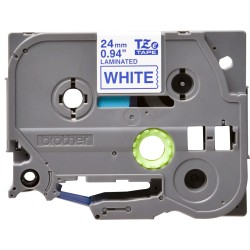 Banda laminata Original Brother Blue on White, TZE253, pentru D600|E500|E550|H500|P700|P710|P750|330|350|520|540|580|1400|1500|1