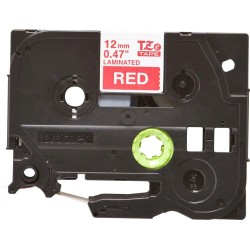 Banda laminata Original Brother White on Red, TZE435, pentru E105|E110|H100|H101|H105|H110|H111|P300|128|200|1000|1010|1090|1100