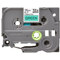 Banda laminata Original Brother Black on Green, TZE741, pentru D400|D450|E300|H300|18R|300|310|320|340|1300|1700|1750|1760|1800|