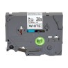 Banda laminata Original Brother Black on White, TZEFX221, pentru E105|E110|H100|H101|H105|H110|H111|P300|128|200|1000|1010|1090|