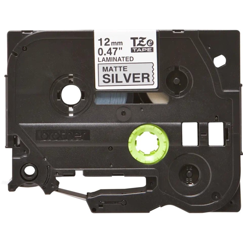 Banda laminata Original Brother Black on Silver, TZEM931, pentru E105|E110|H100|H101|H105|H110|H111|P300|128|200|1000|1010|1090|
