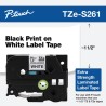 Banda laminata Original Brother Black on White, TZES261, pentru 530|550|3600|9200|9400|9500|9600|9700|9800|D800|E800|P900|P910|P
