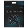 VENTILATOR SPACER PC 120x120x25 mm, Hydraulic Bearing, 45CFM, conector 3-pin, no LED,  black "SPFC-120-3P" (timbru verde 0.18 le