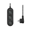 PRELUNGITOR LOGILINK, Schuko x 3, conectare prin Schuko (T), cablu 1.5 m, 16 A, protectie copii, alb/ negru, "LPS261" (timbru ve