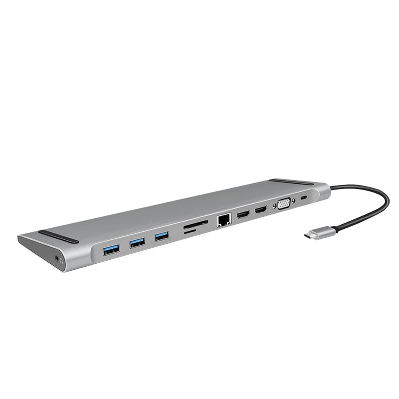 DOCKING Station LOGILINK universal, conectare PC USB TYPE-C 3.2, USB 3.0 x 3, porturi video VGA x 1, HDMI x 2, RJ-45, card reade