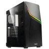 CARCASA  SPACER - gaming, Middle Tower, ATX, "THUNDER", fara sursa, usa sticla securizata (balama), banda LED RGB, USB 2.0 x 2, 