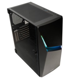 CARCASA  SPACER - gaming, Middle Tower, ATX, "THUNDER", fara sursa, usa sticla securizata (balama), banda LED RGB, USB 2.0 x 2, 