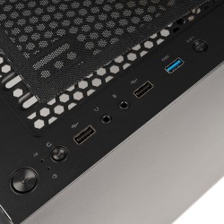 CARCASA  SPACER - gaming, Middle Tower, ATX, "THUNDER", fara sursa, usa sticla securizata (balama), banda LED RGB, USB 2.0 x 2, 