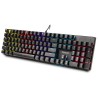 TASTATURA mecanica SPACER USB GLADIATOR, switch-uri mecanice rosii, 104 taste, anti-ghosting 26 taste, iluminare RGB , black, "S