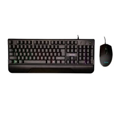 KIT gaming SPACER USB INVICTUS, tastatura RGB rainbow + mouse optic 7 culori, black, "SPGK-INVICTUS"   (timbru verde 0.8 lei)