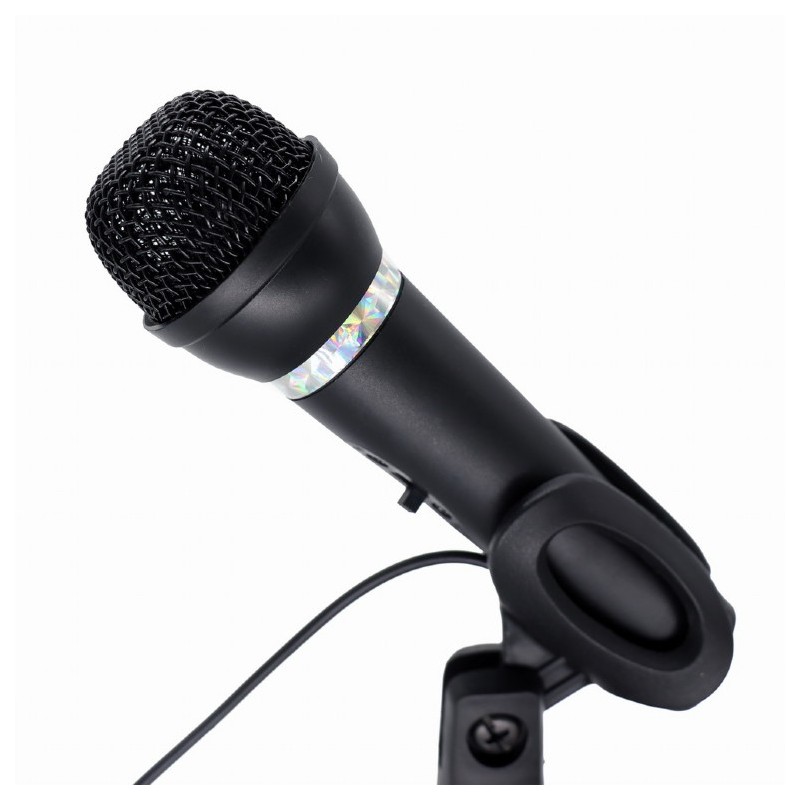 MICROFON GEMBIRD, suport tip "picior", conector Jack 3.5 mm, negru, "MIC-D-04" (timbru verde 0.03 lei)x