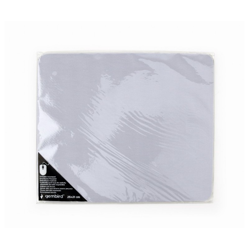 MousePAD GEMBIRD, cauciuc si material textil, 250 x 210 x 3 mm, printabil, alb, "MP-PRINT-M"