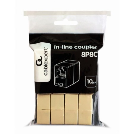 CUPLA RJ-45 GEMBIRD pt. cablu UTP, RJ-45 (M) x 2, plastic, 10 buc, "TA-350-10"