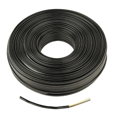 ROLA CABLU telefonic GEMBIRD, 100m, Litat, 4 fire, flat, black, "TC1000S-100M-B"