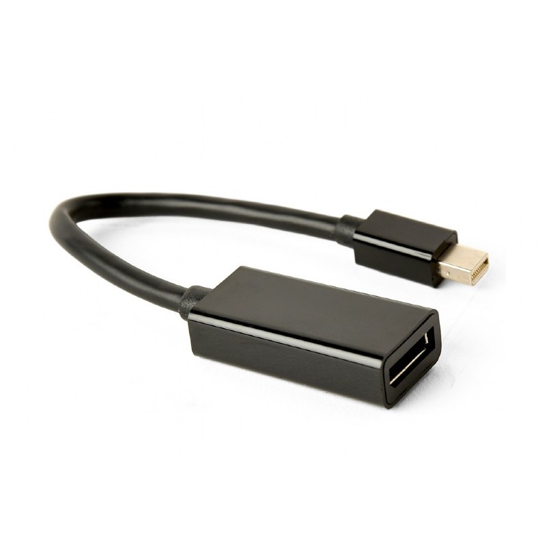 ADAPTOR video GEMBIRD, Mini-DisplayPort (T) la DisplayPort (M), rezolutie maxima 4K (3840 x 2160) la 30Hz, black, "A-mDPM-DPF4K-