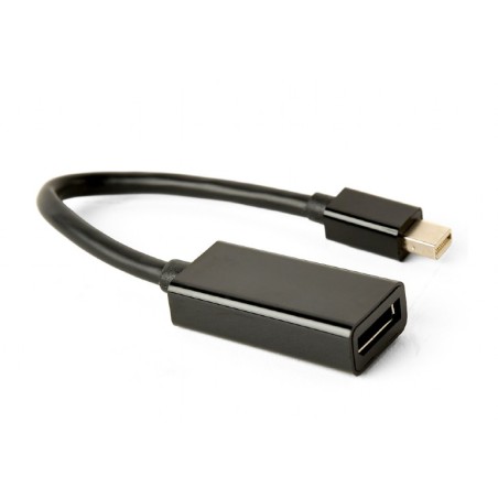 ADAPTOR video GEMBIRD, Mini-DisplayPort (T) la DisplayPort (M), rezolutie maxima 4K (3840 x 2160) la 30Hz, black, "A-mDPM-DPF4K-