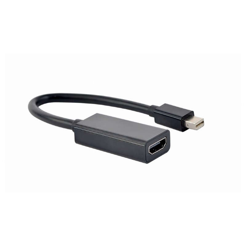 ADAPTOR video GEMBIRD, Mini-DisplayPort (T) la HDMI (M), rezolutie maxima 4K (3840 x 2160) la 30Hz, black, "A-mDPM-HDMIF4K-01" (