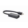 ADAPTOR video GEMBIRD, Mini-DisplayPort (T) la HDMI (M), rezolutie maxima 4K (3840 x 2160) la 30Hz, black, "A-mDPM-HDMIF4K-01" (