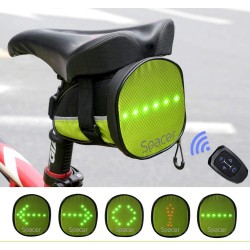 GEANTA reflectorizanta SPACER pentru Bicicleta, cu semnalizare LED prin telecomanda si de montat la sa, "SPBB-LEDSign" (timbru v
