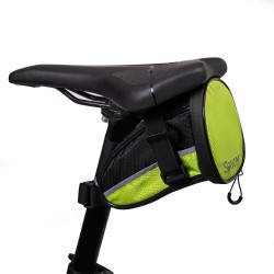 GEANTA reflectorizanta SPACER pentru Bicicleta, cu semnalizare LED prin telecomanda si de montat la sa, "SPBB-LEDSign" (timbru v