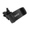 SUPORT auto SPACER pt. SmartPhone, fixare in ventilatie prin CLIPS, Prindere prin Arc, rotire 360 grade, negru, "SPCH-ARC-CLIPS"