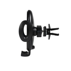 SUPORT auto SPACER pt. SmartPhone, fixare in ventilatie prin CLIPS, prindere laterala, rotire 360 grade, negru, "SPCH-GRV-CLIPS"