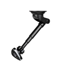 SUPORT auto magnetic SPACER pt. SmartPhone, fixare in bord sau pe parbriz prin Ventuza, Magnetic, 4 SuperMagneti N50, Brat Teles