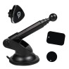 SUPORT auto magnetic SPACER pt. SmartPhone, fixare in bord sau pe parbriz prin Ventuza, Magnetic, 4 SuperMagneti N50, Brat Teles