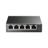 SWITCH PoE TP-LINK  5 porturi 10/100Mbps (4 PoE), IEEE 802.3af, carcasa metalica "TL-SF1005LP" (timbru verde 2 lei)