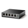 SWITCH PoE TP-LINK  5 porturi 10/100Mbps (4 PoE), IEEE 802.3af, carcasa metalica "TL-SF1005LP" (timbru verde 2 lei)