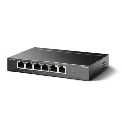 SWITCH PoE TP-LINK  6 porturi 10/100Mbps (4 PoE+), IEEE 802.3af/at, carcasa metalica "TL-SF1006P" (timbru verde 2 lei)