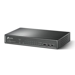 SWITCH PoE TP-LINK  9 porturi 10/100Mbps (8 PoE+), IEEE 802.3af/at, carcasa metalica "TL-SF1009P" (timbru verde 2 lei)
