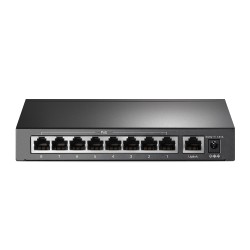 SWITCH PoE TP-LINK  9 porturi 10/100Mbps (8 PoE+), IEEE 802.3af/at, carcasa metalica "TL-SF1009P" (timbru verde 2 lei)
