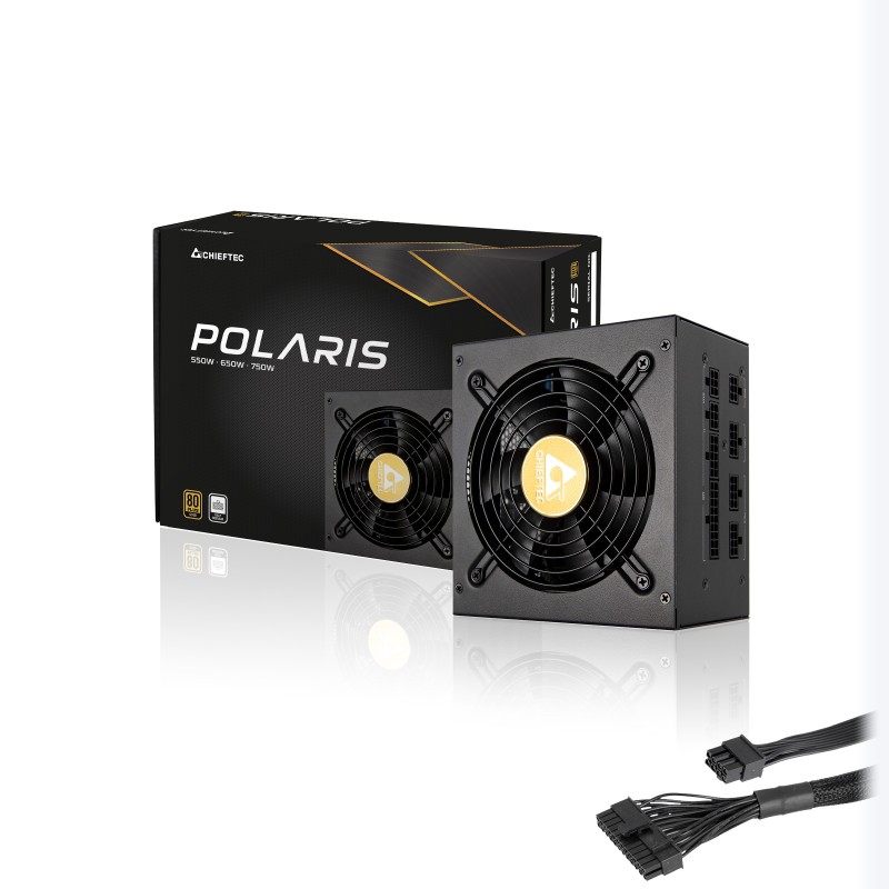 SURSA Chieftec Polaris 1050 W, modulara, certificare 80 Plus Gold, ventilator 140 mm x 1, PCI-E 6+2 pin x 2, SATA x 4, "PPS-1050
