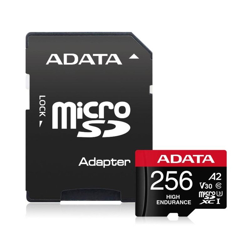 CARD MicroSD ADATA, Premium, 256 GB, V30 UHS-I U3 "AUSDX256GUI3V30SHA2-RA1" (timbru verde 0.03 lei)