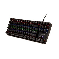 TASTATURA MECANICA SPACER USB IMMORTAL, switch-uri mecanice albastre, 50 mil. apasari, 87 taste, anti-ghosting 26 taste, anti-sp